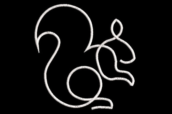Charming Minimalistic One Line Squirrel