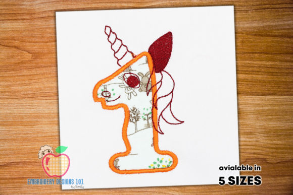 Charming Unicorn Applique for Kids' Apparel