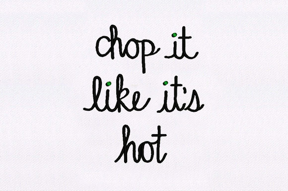 Chop It Like It's Hot: A Versatile Embroidery Design