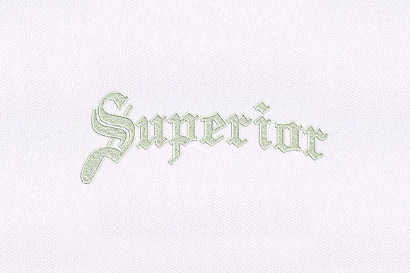 Claiming Superior: A Bold Embroidery Design