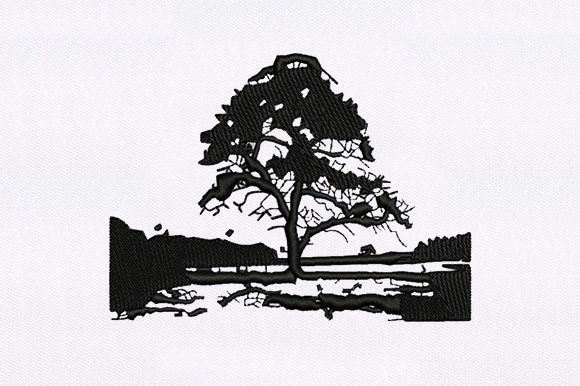 Isolated Tree Machine: A Premium Embroidery Design