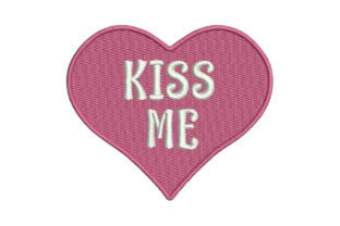 Kiss Me: A Romantic Embroidery Design for Valentine's