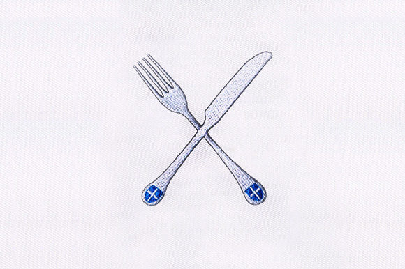 Stylish Fork and Knife for Seasonal Embroidery