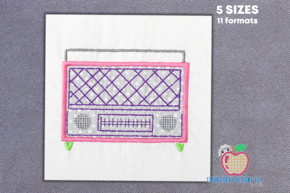 Vintage Radio Applique: A Retro Touch for Merch