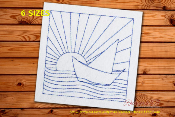 Yacht in the Ocean Bluework: A Nautical Delight